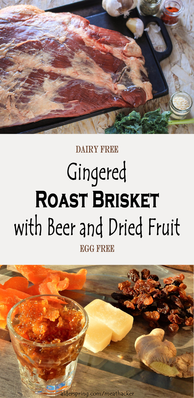 Gingered Roast Brisket with Beef and Dried Fruit