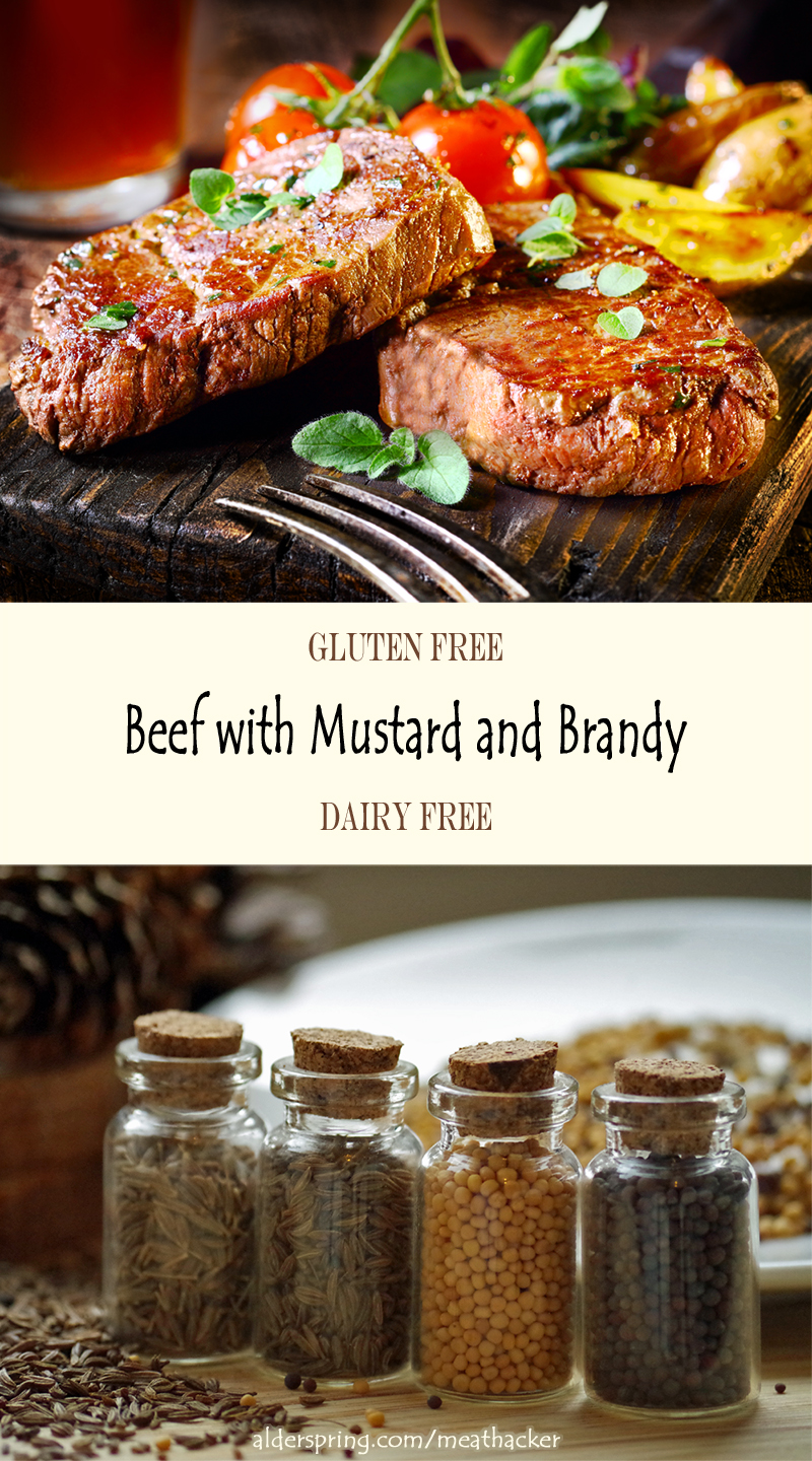 beef with brandy and mustard