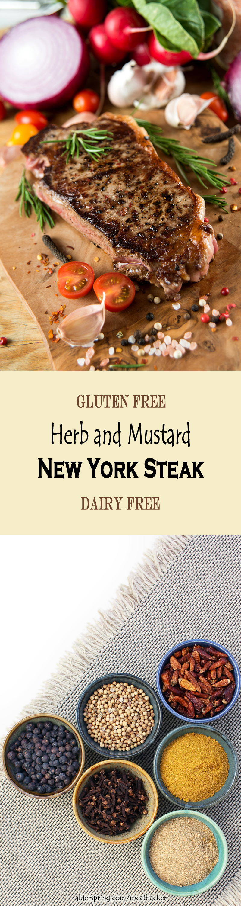 Herb and Mustard New York Steak