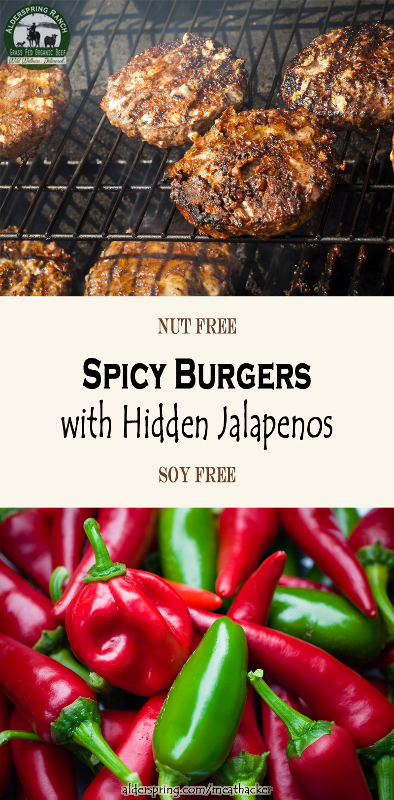 Spicy Burgers with Hidden Jalapenos