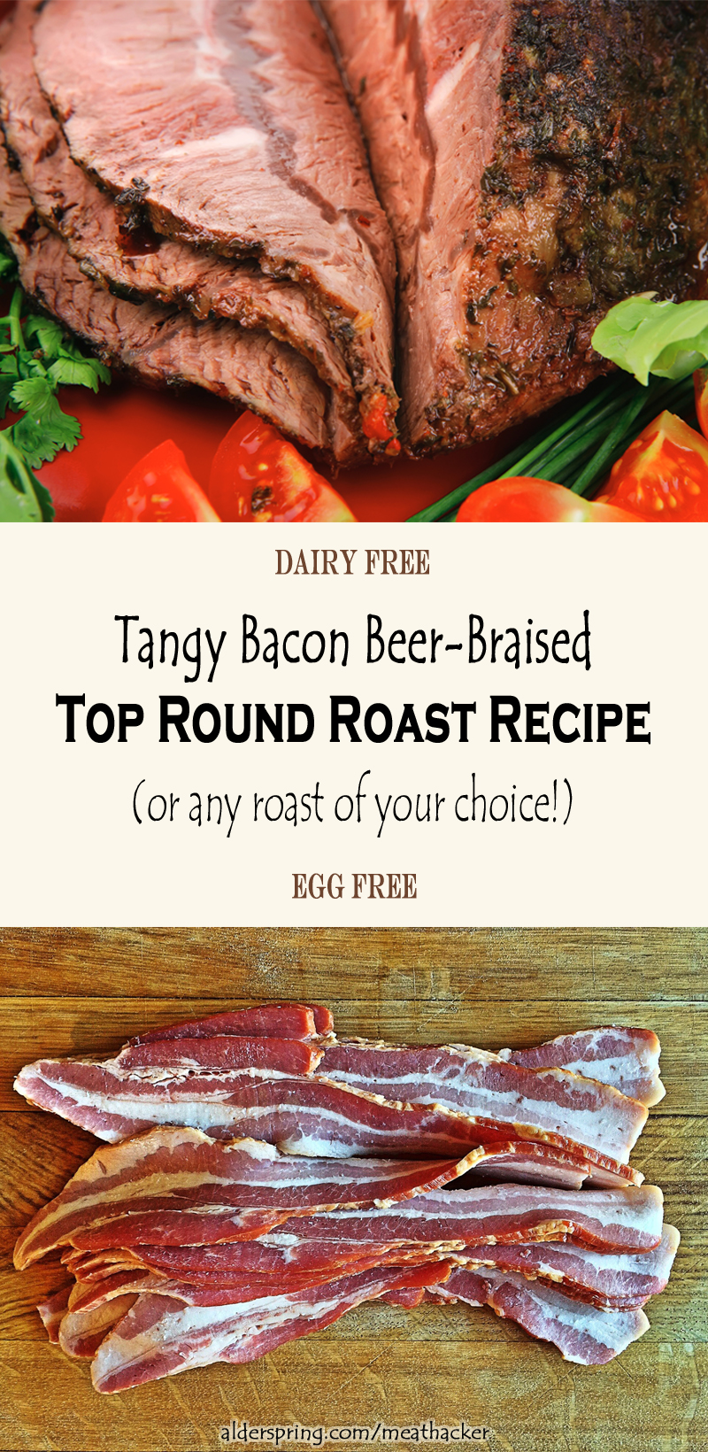 Tangy Bacon Beer-Braised Top Round Roast Recipe