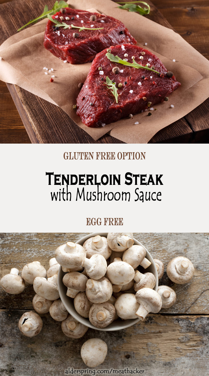 Tenderloin Steak with Mushroom Sauce
