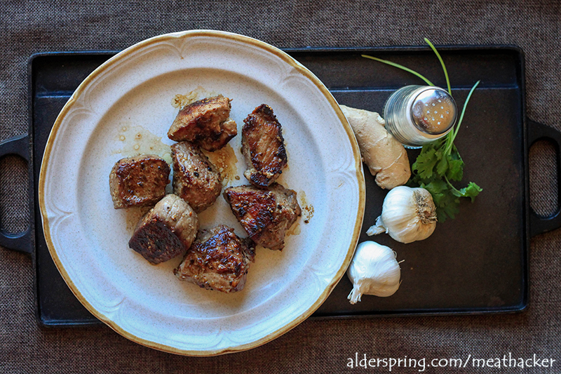 sesame ginger pan fried kabobs