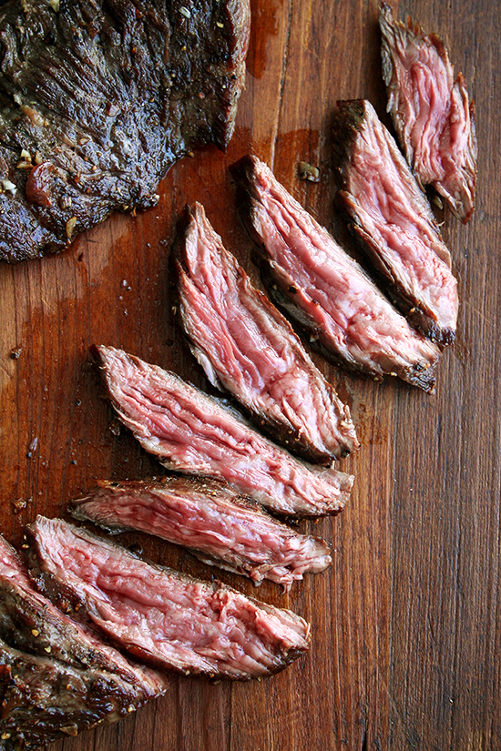 Flap Steak with Shallots