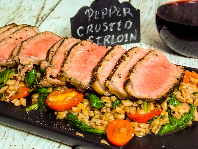 Pepper Crusted Sirloin - Grumpyshoneybunch