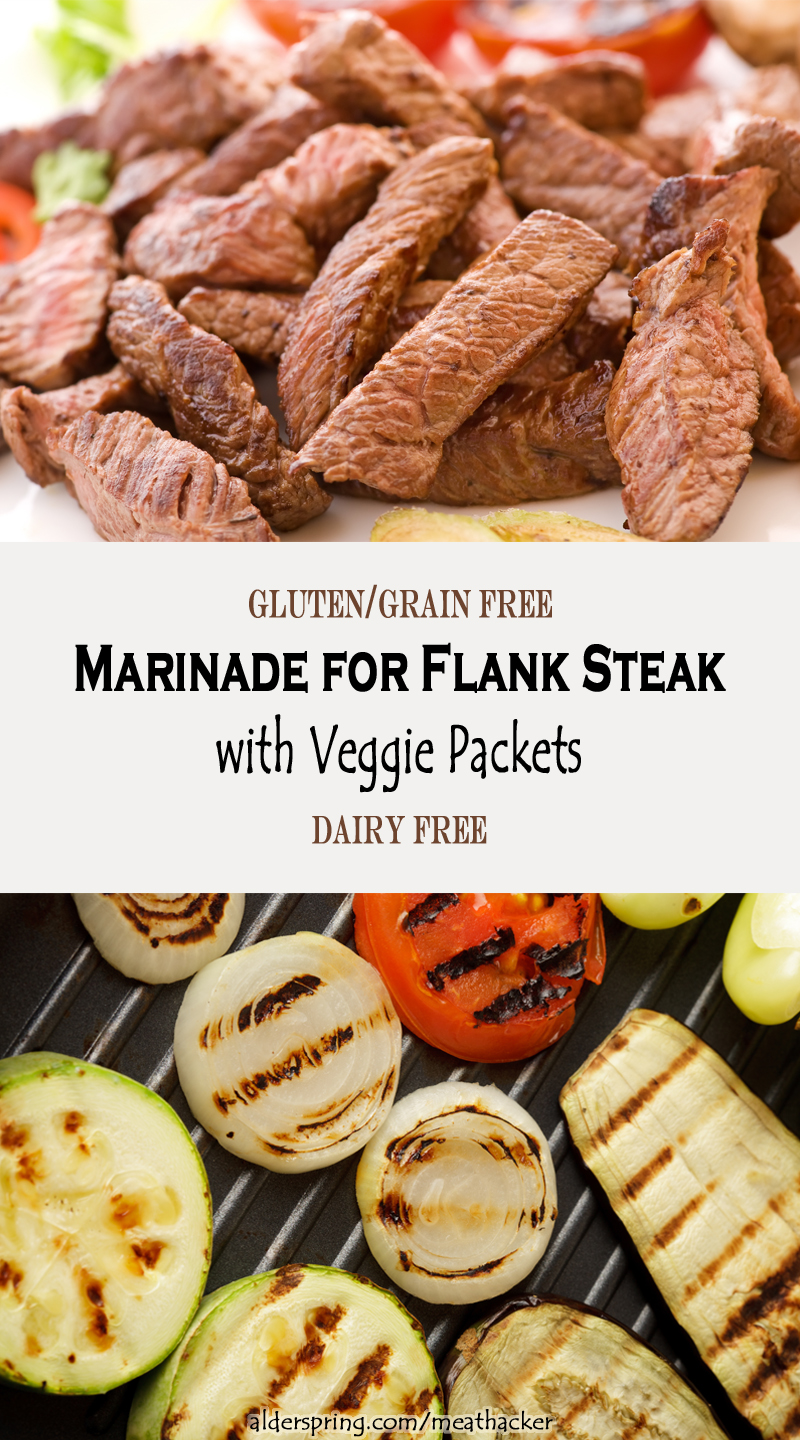 Marinade for Flank Steak with Veggie Packets