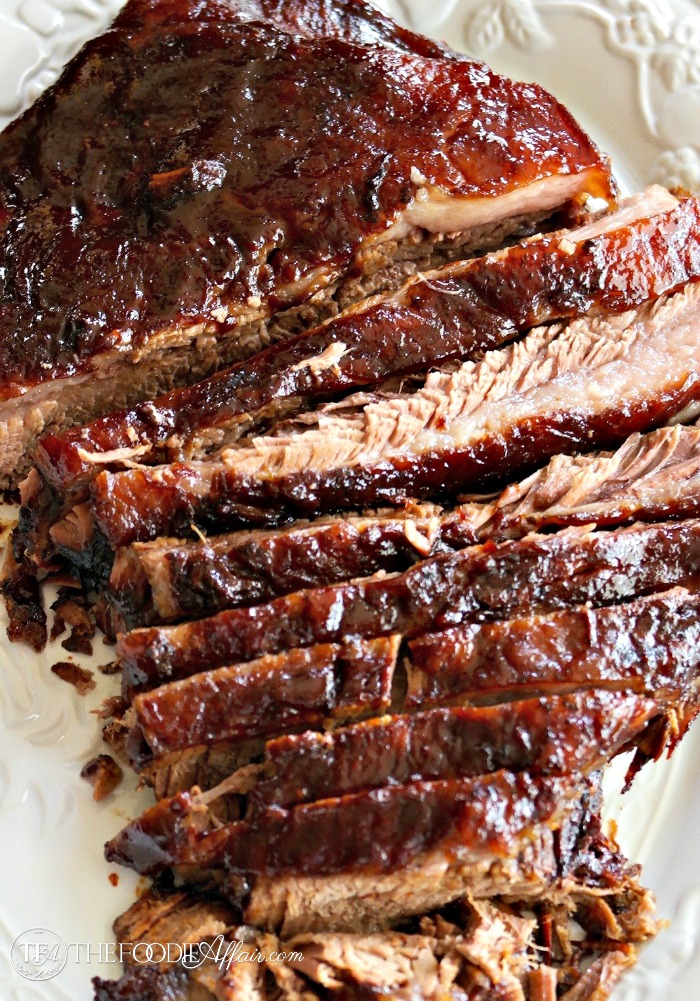 Simple barbecued brisket from The Foodie Affair. 
