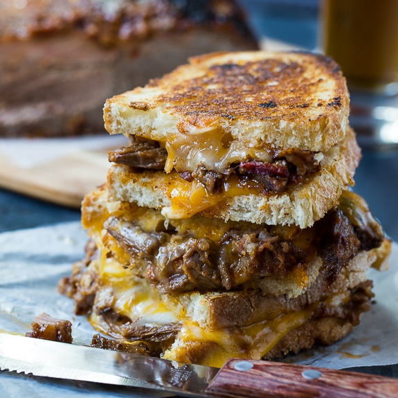 Cooking Brisket: Use your leftover brisket in this brisket grilled cheese recipe!