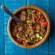 Super easy taco beef recipe using ground beef...ready in thirty minutes to go on some delicious Chipotle-style tacos!