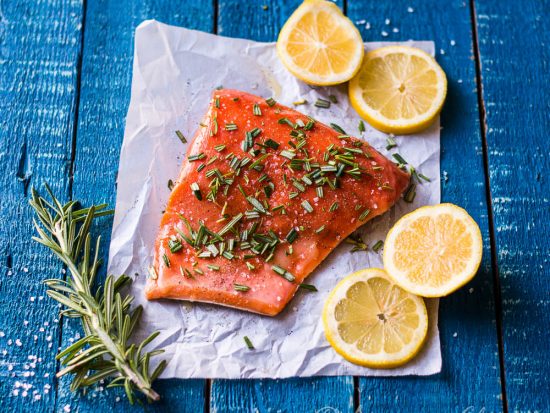 Baked Sockeye Salmon Oven, gluten free and dairy free, an easy dinner with roasted veggies on the side!