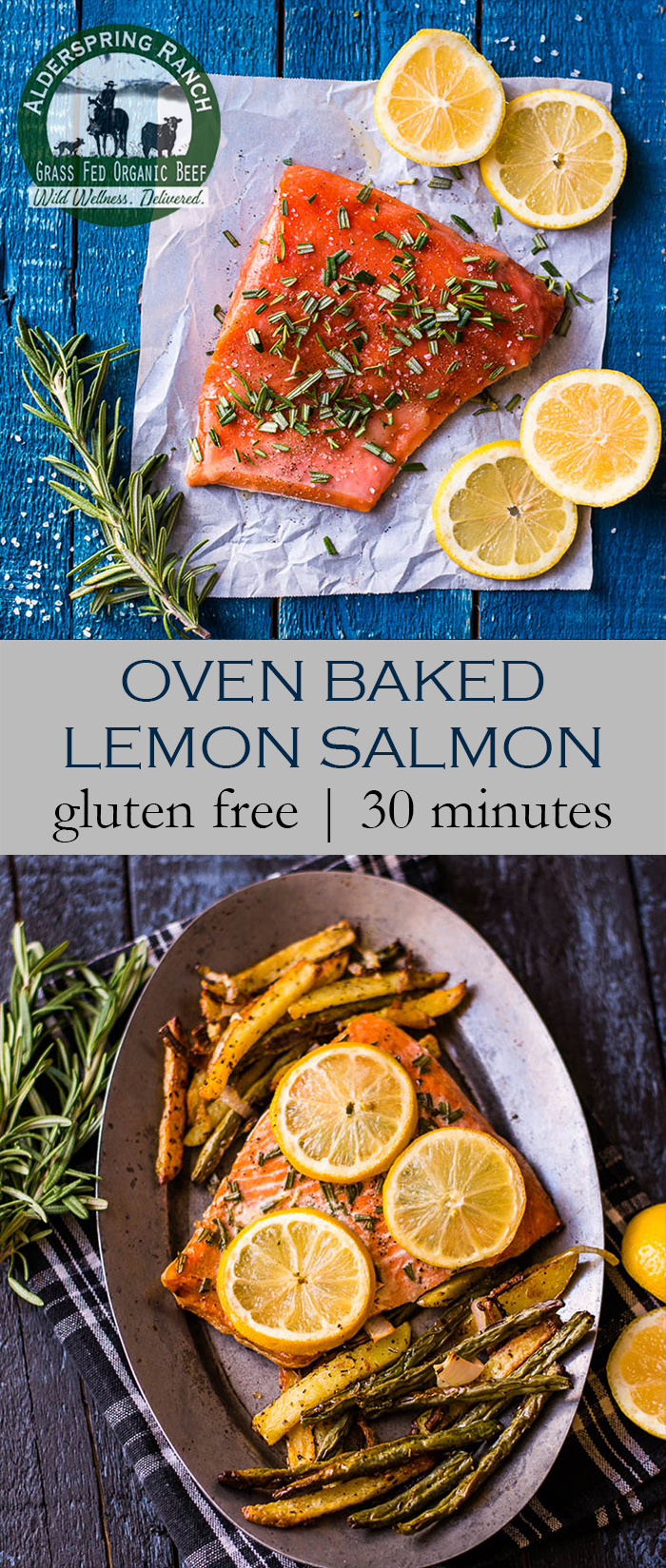 Easy recipe for oven baked lemon butter salmon. 