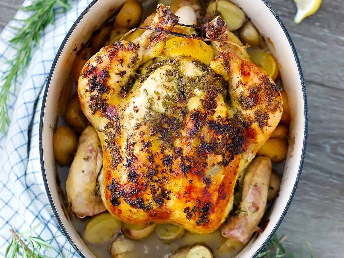 dutch oven whole roast chicken recipe