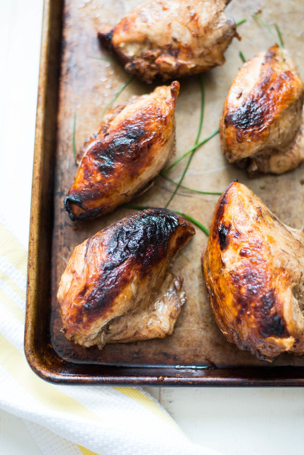 Garlic balsamic chicken breast made in the slow cooker. 