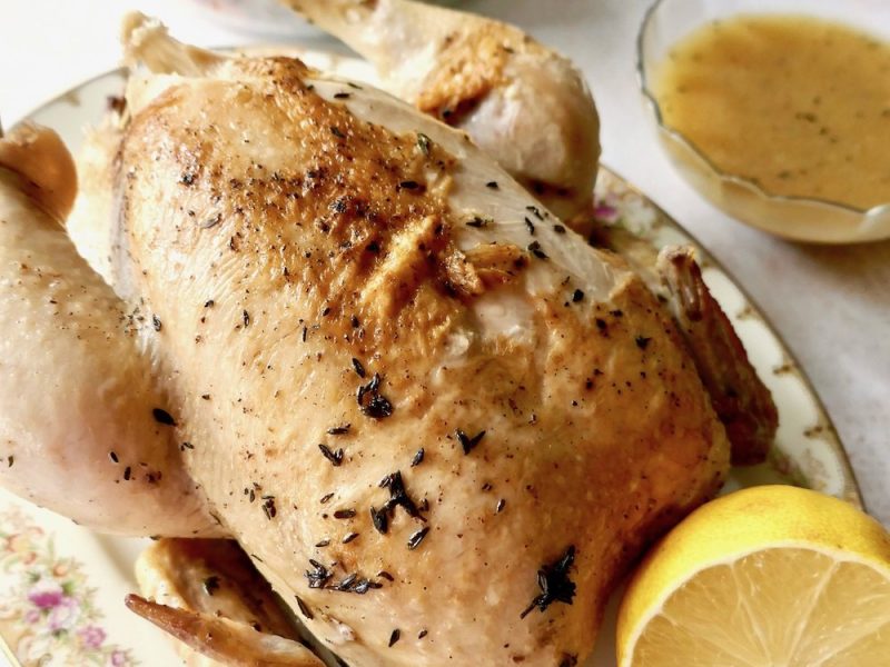 Whole chicken in the instant pot with gravy. 