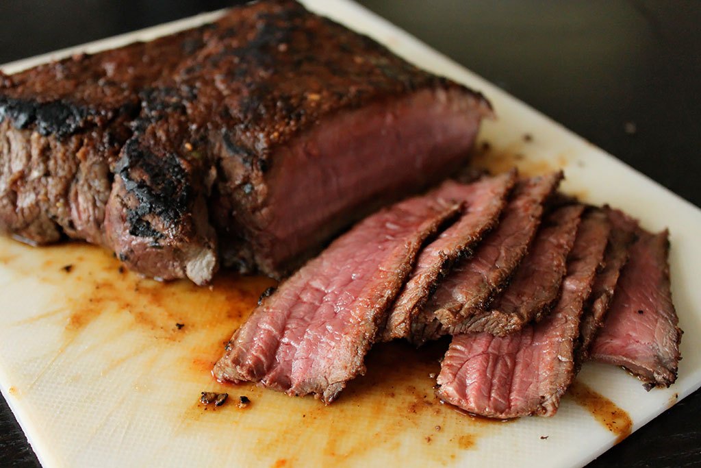 Dry Rubbed Pan Fried London Broil Steak