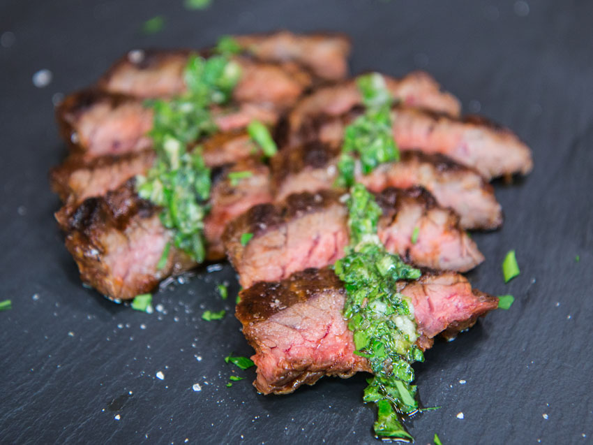 Grilled Skirt Steak with Salsa Verde