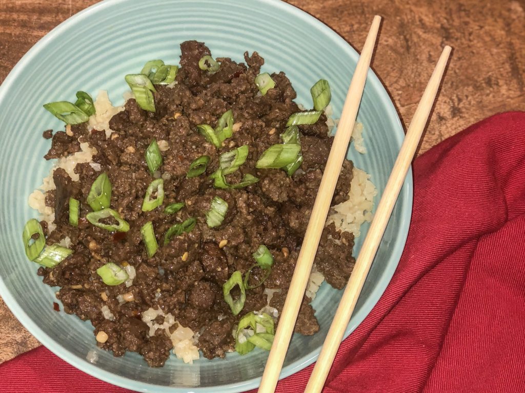 Paleo Korean Beef with Cauliflower Rice