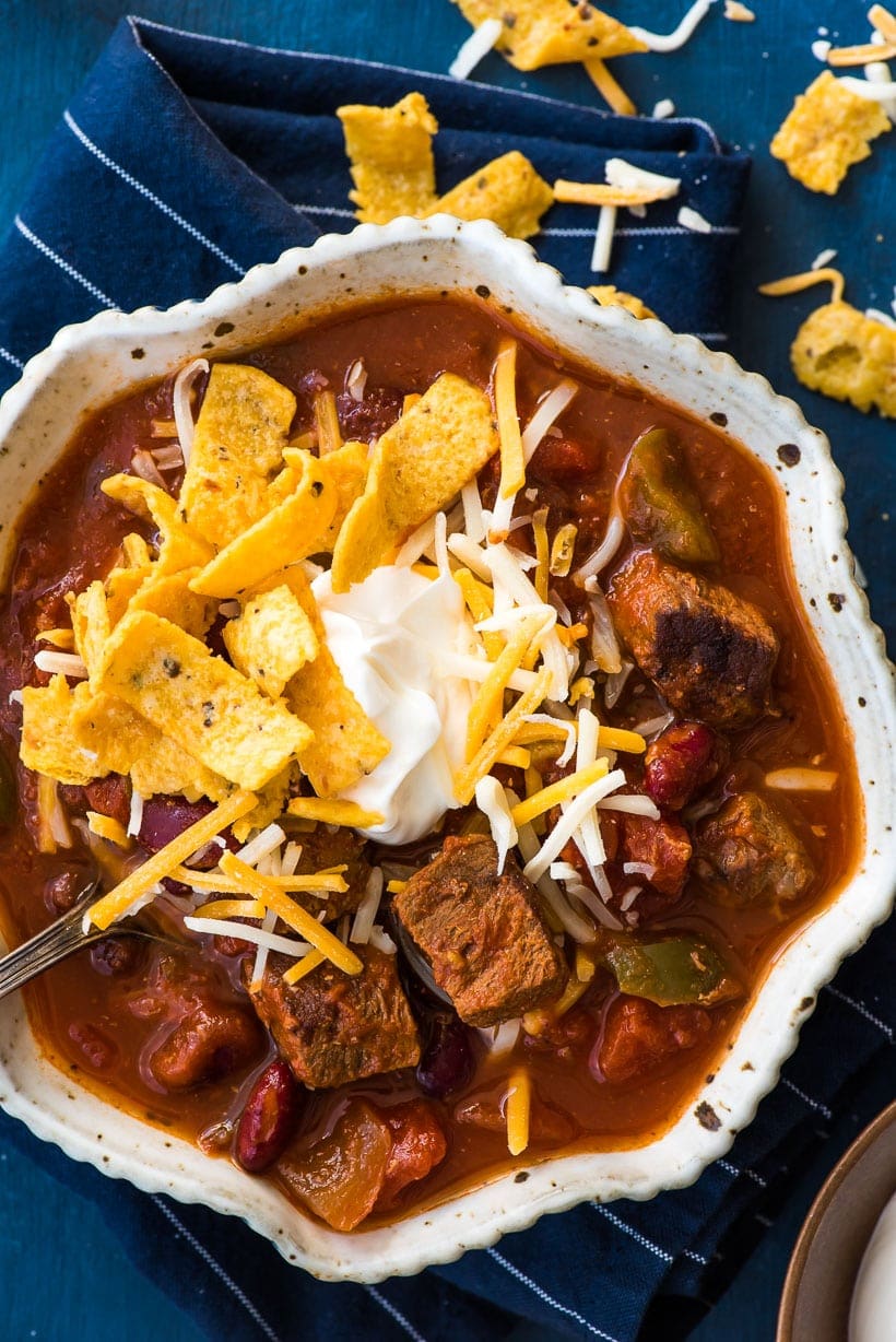 Slow Cooker Sirloin Steak Chili